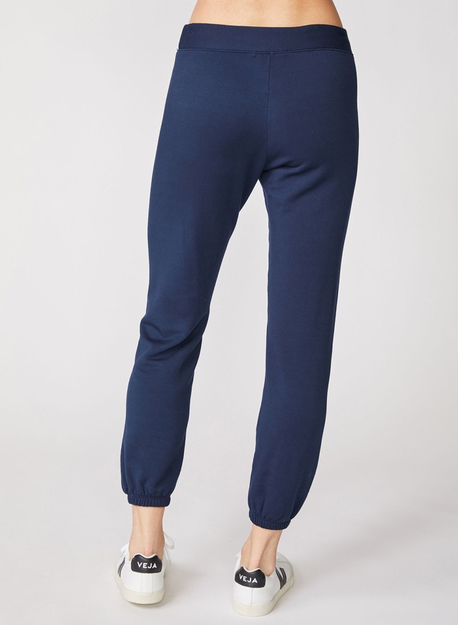 Bottoms | STATESIDE Softest Fleece Drawstring Sweatpant In New Navy