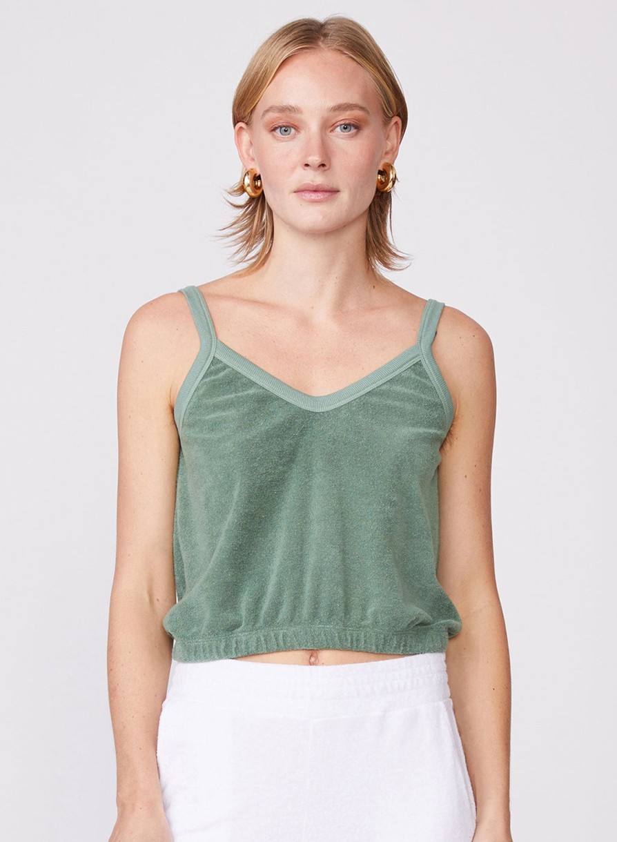 Sale | STATESIDE Towel Terry Elastic Waist Cami In Vine