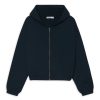 Sets | STATESIDE Softest Fleece Crop Zip Hoodie In New Navy