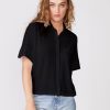 Tops | STATESIDE Supima Slub Short Sleeve Pocket Shirt In Black