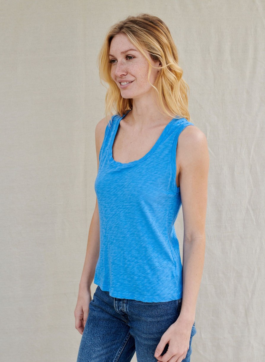 Sale | STATESIDE Supima Slub Square Neck Tank In Sail