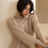 Tops | STATESIDE Stateside Cozy Cashmere Turtleneck Sweater In Camel