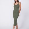 Fabric | STATESIDE 2X1 Rib Slip Dress In Seaweed