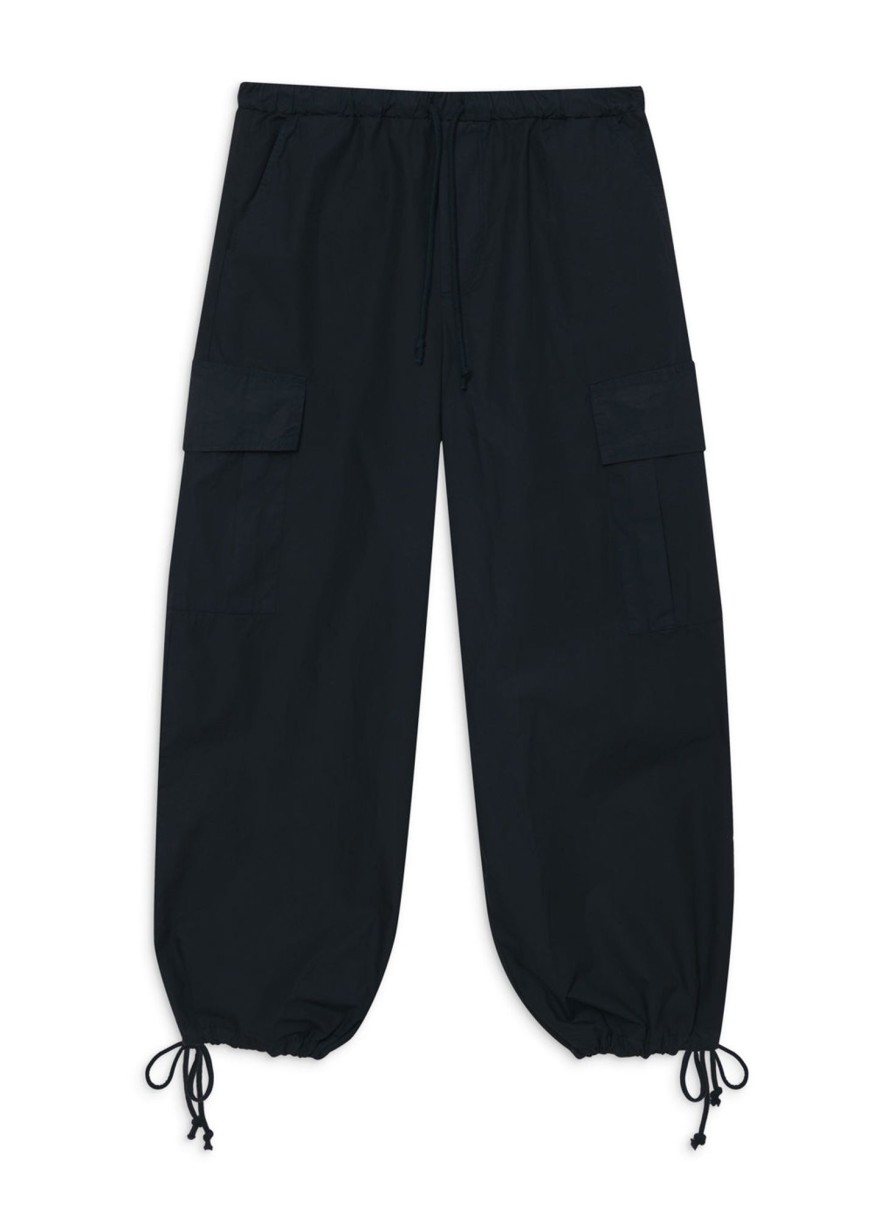 Bottoms | STATESIDE Structured Poplin Drawstring Cargo Pant In New Navy