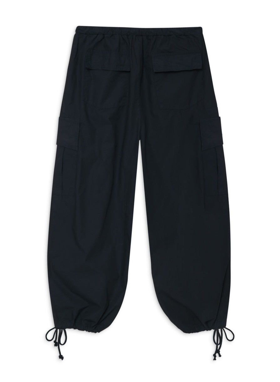 Bottoms | STATESIDE Structured Poplin Drawstring Cargo Pant In New Navy