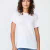 Fabric | STATESIDE Supima Slub Jersey Short Sleeve T-Shirt In White