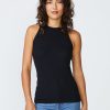 Fabric | STATESIDE Stateside 2X1 Rib High-Neck Tank In Black