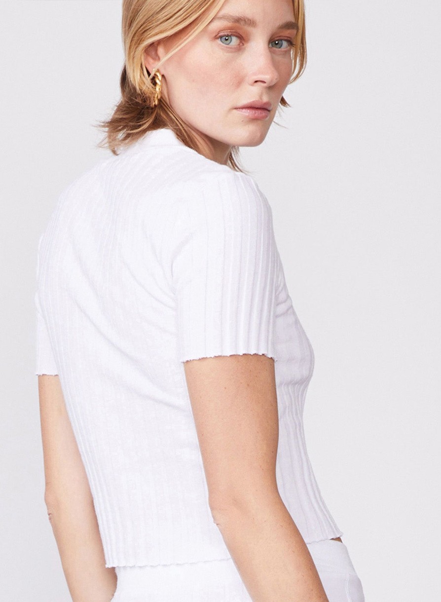 Sale | STATESIDE Farmboy Rib Baby Tee In White