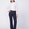 Tops | STATESIDE Voile Elastic Back Cropped Shirt In White