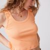 Fabric | STATESIDE Stateside 2X1 Rib Classic Tank In Cantaloupe