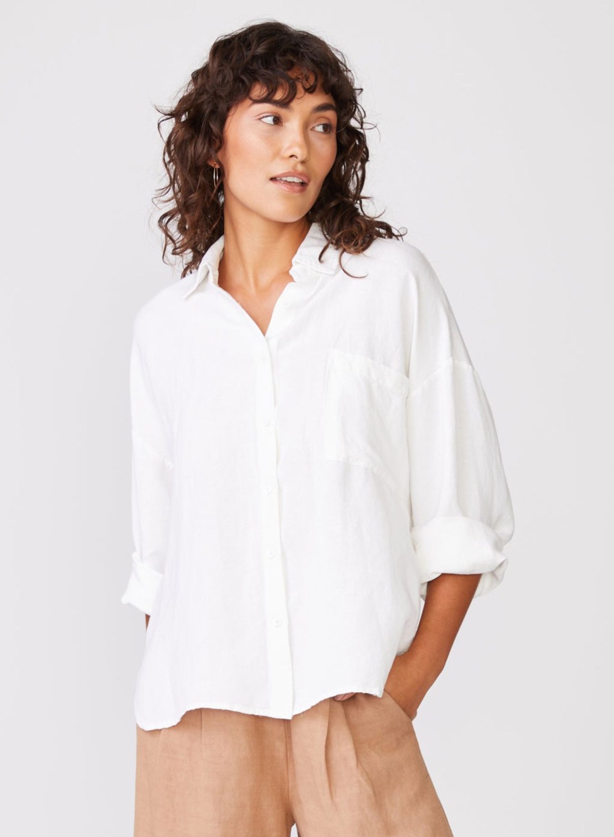 Sale | STATESIDE Stateside Linen Oversized Shirt In White