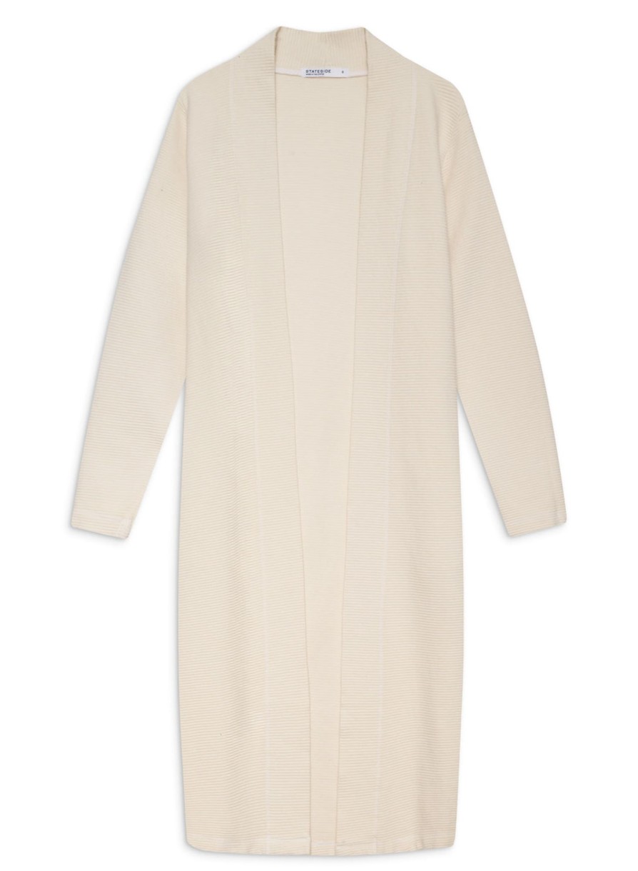 Fabric | STATESIDE Horizontal Rib Duster In Cream