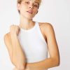 Fabric | STATESIDE Stateside 2X1 Rib High-Neck Tank In White