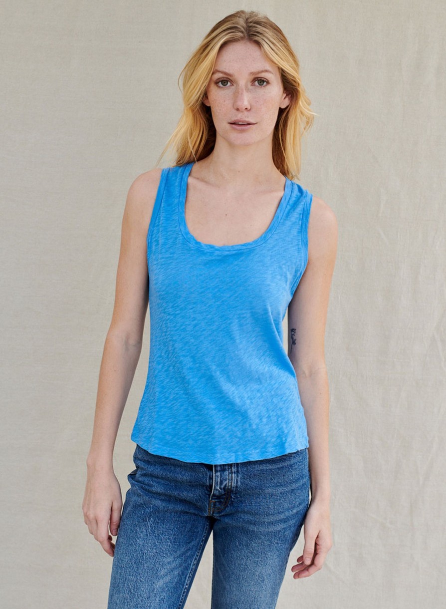 Tops | STATESIDE Supima Slub Square Neck Tank In Sail