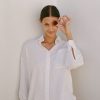 Tops | STATESIDE Stateside Linen Oversized Shirt In White