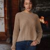 Sweaters | STATESIDE Ribbed Cashmere Tall Collar Sweater In Camel