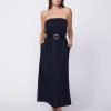 Dresses | STATESIDE Linen Column Maxi Dress In New Navy