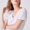 Fabric | STATESIDE Stateside Cloud Jersey Short Sleeve Deep V-Neck In Lavender