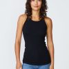 Tops | STATESIDE Stateside 2X1 Rib Racerback Tank Top In Black