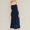 Sale | STATESIDE Gauze Open Back Midi Dress In New Navy