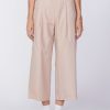 Fabric | STATESIDE Fine Poplin Cropped Pant In Almond