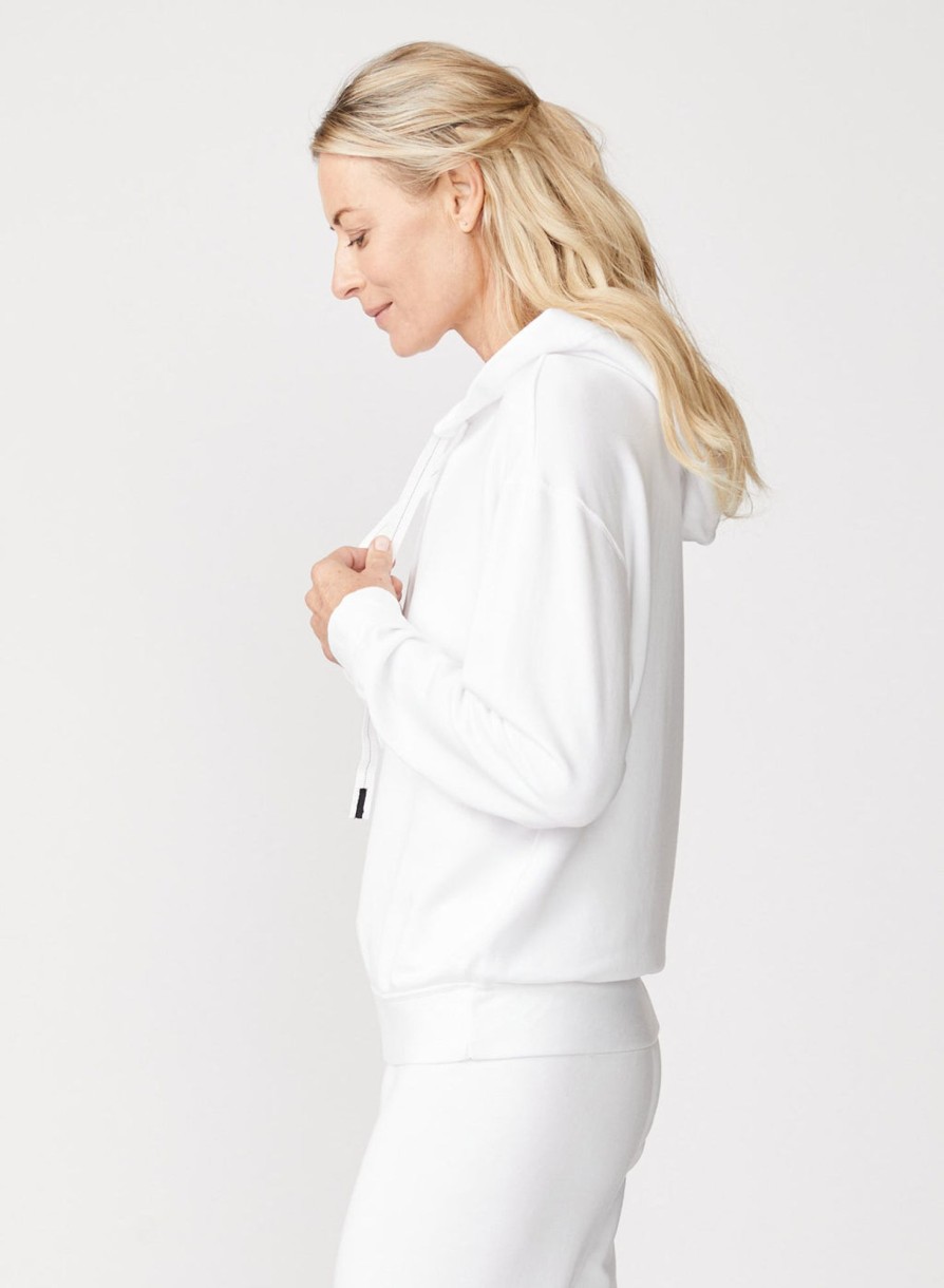 Fabric | STATESIDE Softest Fleece Hoodie In White