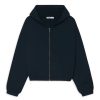 Sale | STATESIDE Softest Fleece Crop Zip Hoodie In New Navy