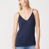 Fabric | STATESIDE Supima Slub Jersey V-Neck Cami In New Navy