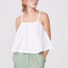 Fabric | STATESIDE Structured Poplin Swing Top In White