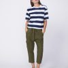 Fabric | STATESIDE Linen Paperbag Cargo Pant In Seaweed