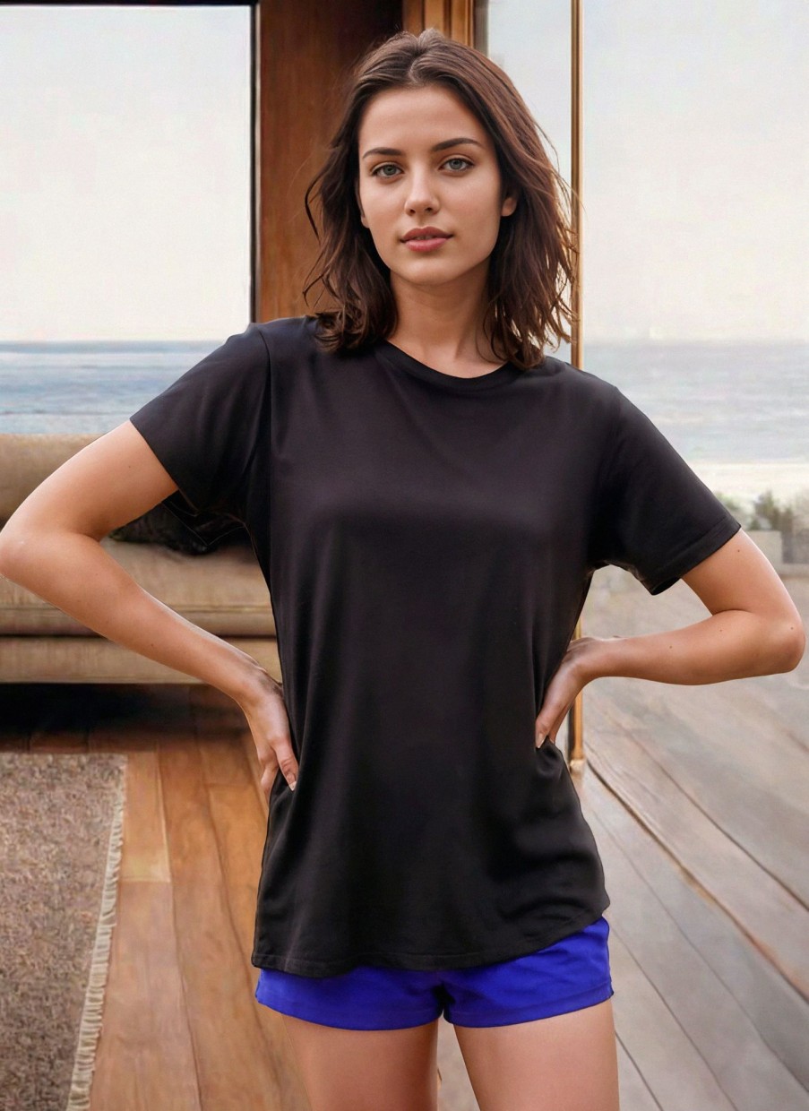 Tops | STATESIDE Supima Slub Jersey Short Sleeve T-Shirt In Black