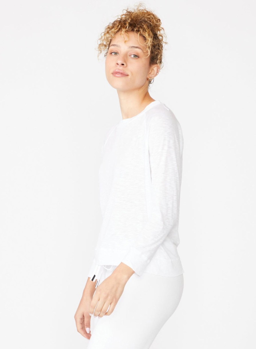 Tops | STATESIDE Supima Slub Jersey Sweatshirt Tee In White