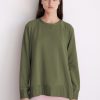 Sets | STATESIDE Softest Fleece Raglan Side Slit Sweatshirt In Seaweed