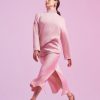 Tops | STATESIDE Softest Fleece Mock Neck Pullover In Ballet