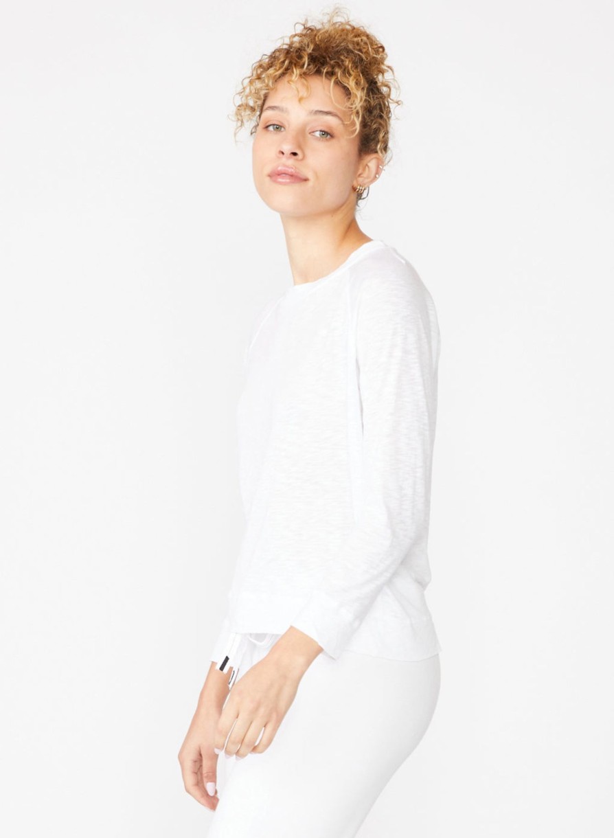 Essentials | STATESIDE Supima Slub Jersey Sweatshirt Tee In White