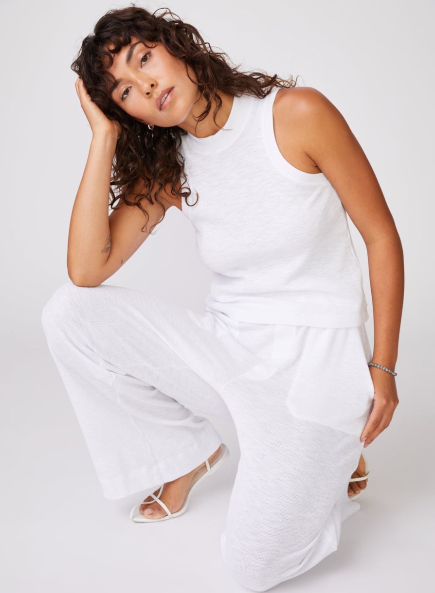 Bottoms | STATESIDE Thermal Slub Carpenter Pant In White