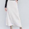 Sale | STATESIDE Rib Bias Cut Skirt In Cream