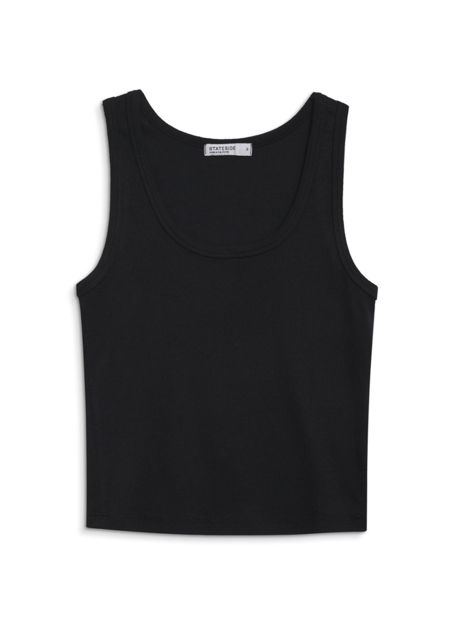 Tops | STATESIDE 2X1 Rib Classic Tank In Black