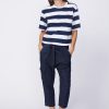 Fabric | STATESIDE Linen Paperbag Cargo Pant In New Navy