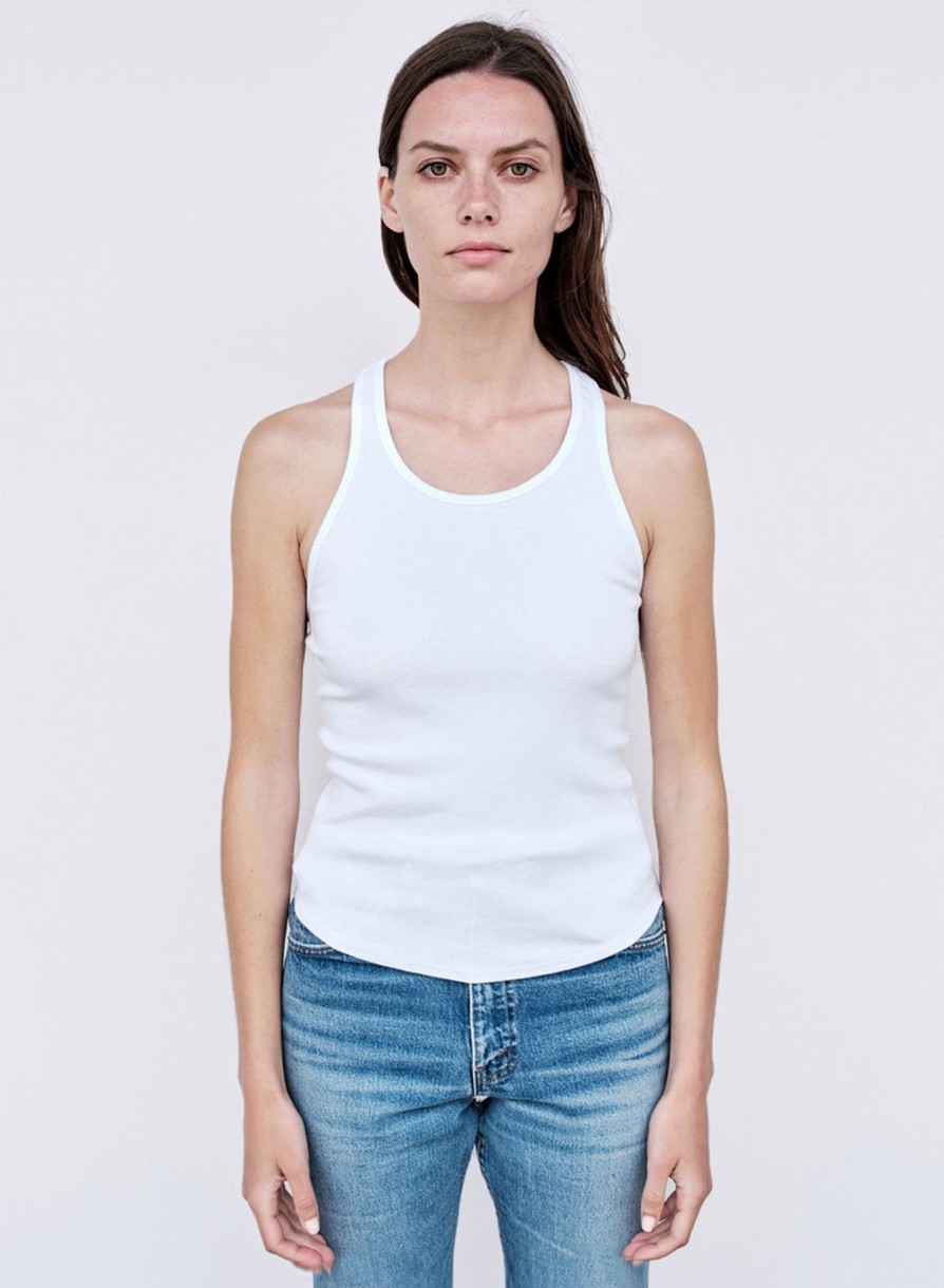 Tops | STATESIDE Rib Racerback Tank In White