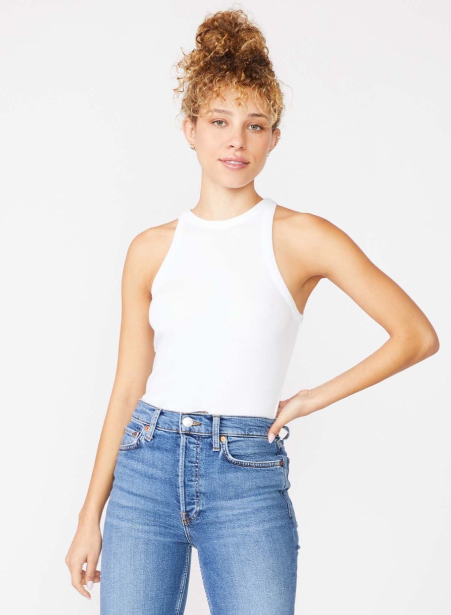 Tops | STATESIDE Stateside 2X1 Rib High-Neck Tank In White