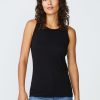 Essentials | STATESIDE Supima Slub Jersey Racerback Tank Top In Black