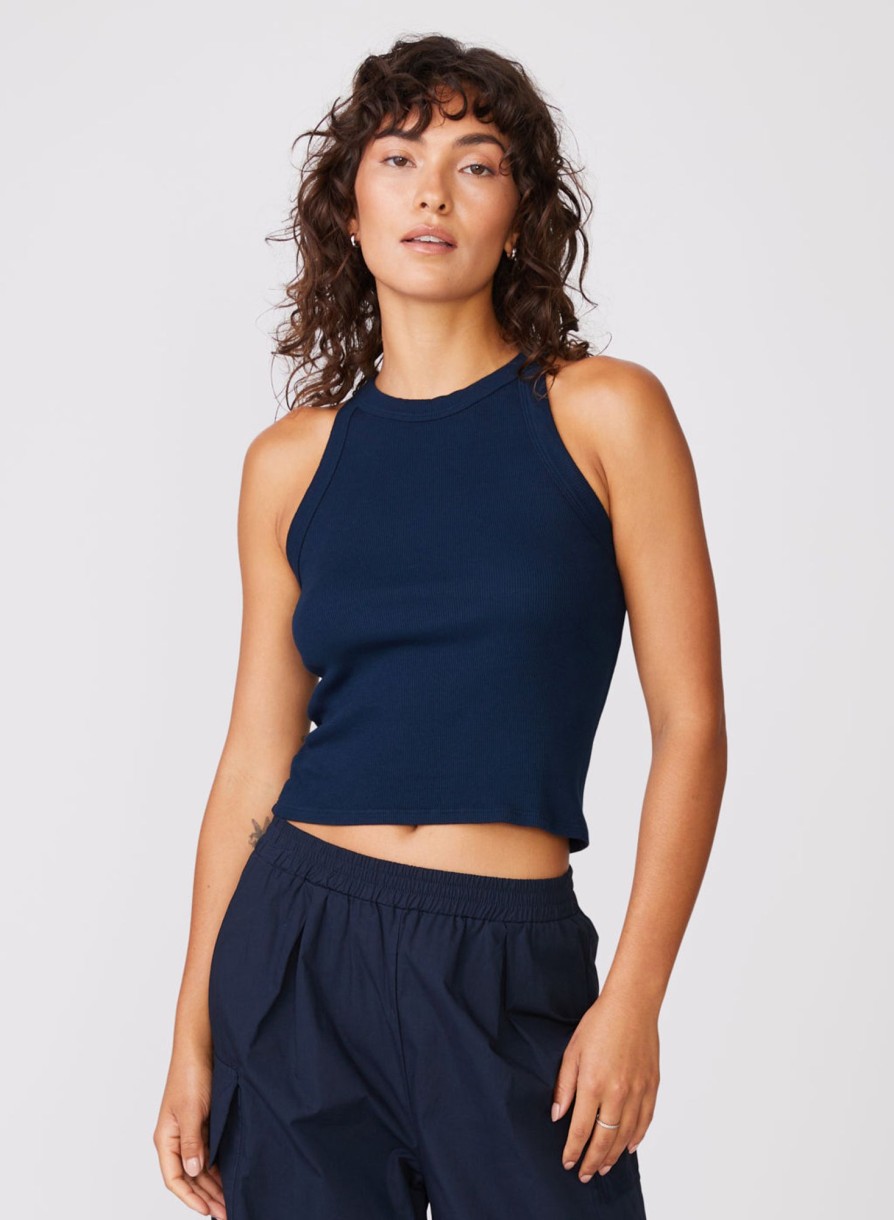 Fabric | STATESIDE Stateside 2X1 Rib 90'S Tank In New Navy