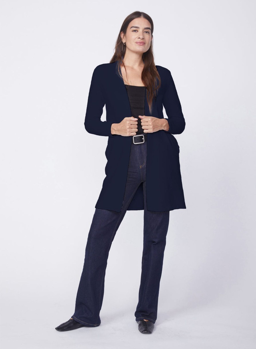 Tops | STATESIDE Horizontal Rib Duster In New Navy