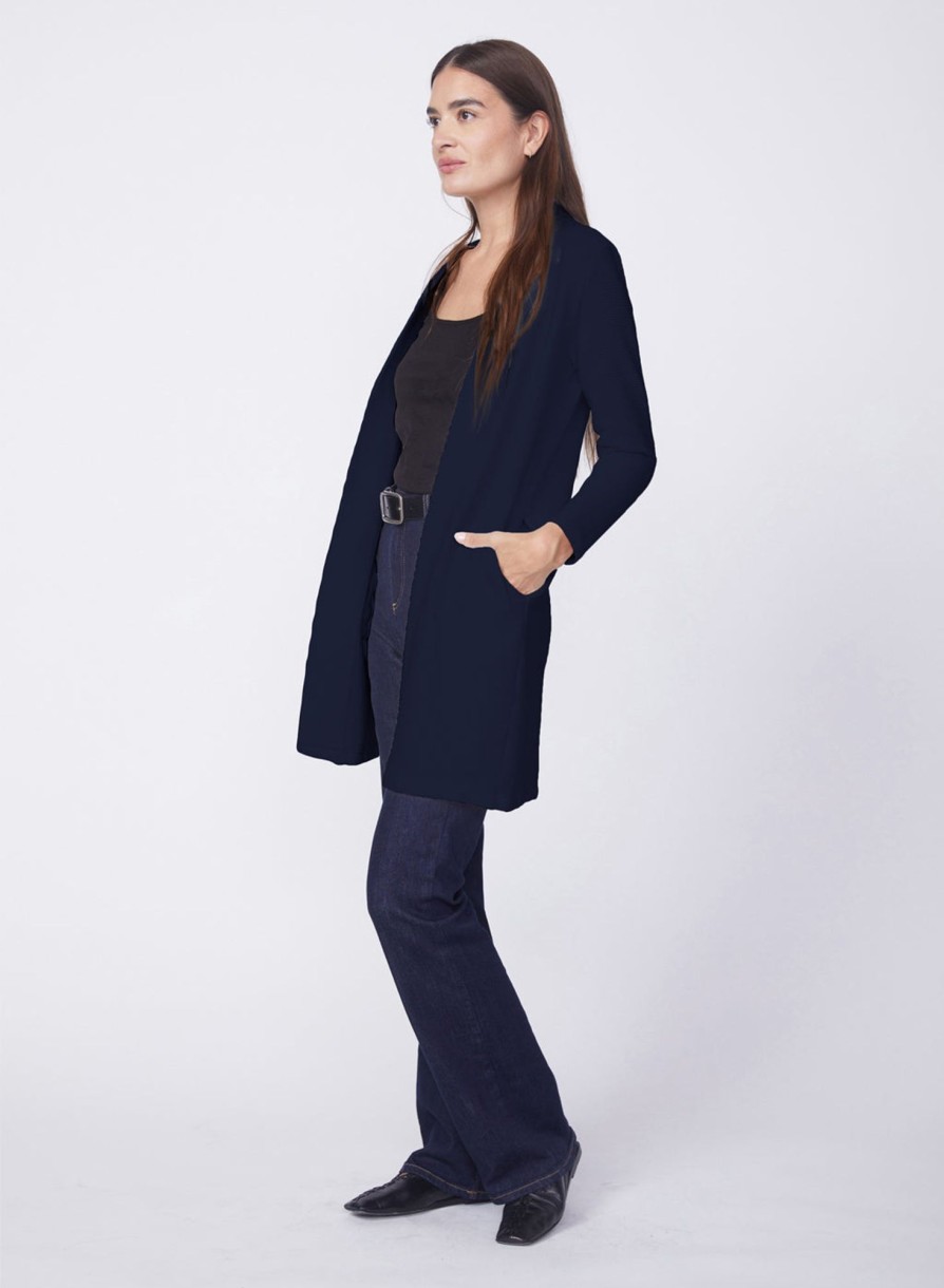 Tops | STATESIDE Horizontal Rib Duster In New Navy