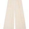 Bottoms | STATESIDE Viscose Satin Wide Leg Pant In Blanc