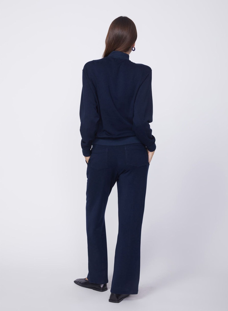 Fabric | STATESIDE Softest Fleece Trouser In New Navy