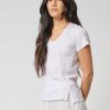 Tops | STATESIDE Supima Slub Short Sleeve V-Neck T-Shirt In White