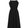 Sale | STATESIDE Structured Poplin Open Back Midi Dress In Black