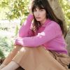 Sweaters | STATESIDE Cozy Cashmere Blend Johnny Collar Sweater In Electric Pink